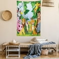 thumbnail image 2 of Nursery Tapestry, Group of Safari Jungle Animals with Funny Expressions Cute African Savannah Mascots, Wall Hanging for Bedroom Living Room Dorm Decor, 40W X 60L Inches, Multicolor, by Ambesonne, 2 of 5