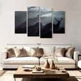 thumbnail image 2 of Elephant Stock Elk Summit Wall Art - Horizontal Multi Panel Canvas - Living Room Wall Decor - Animal Multi Panel - Black And Gray Decor - 84" x 54", 2 of 8