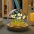 thumbnail image 3 of AMERTEER LED Simulation Tulip Night Light Table Lamp Ornaments for Home Living Room Desktop Decor, 3 of 5