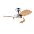 thumbnail image 2 of 7876300 30" Chrome 3-Blade Reversible Ceiling Fan with Light, 2 of 2