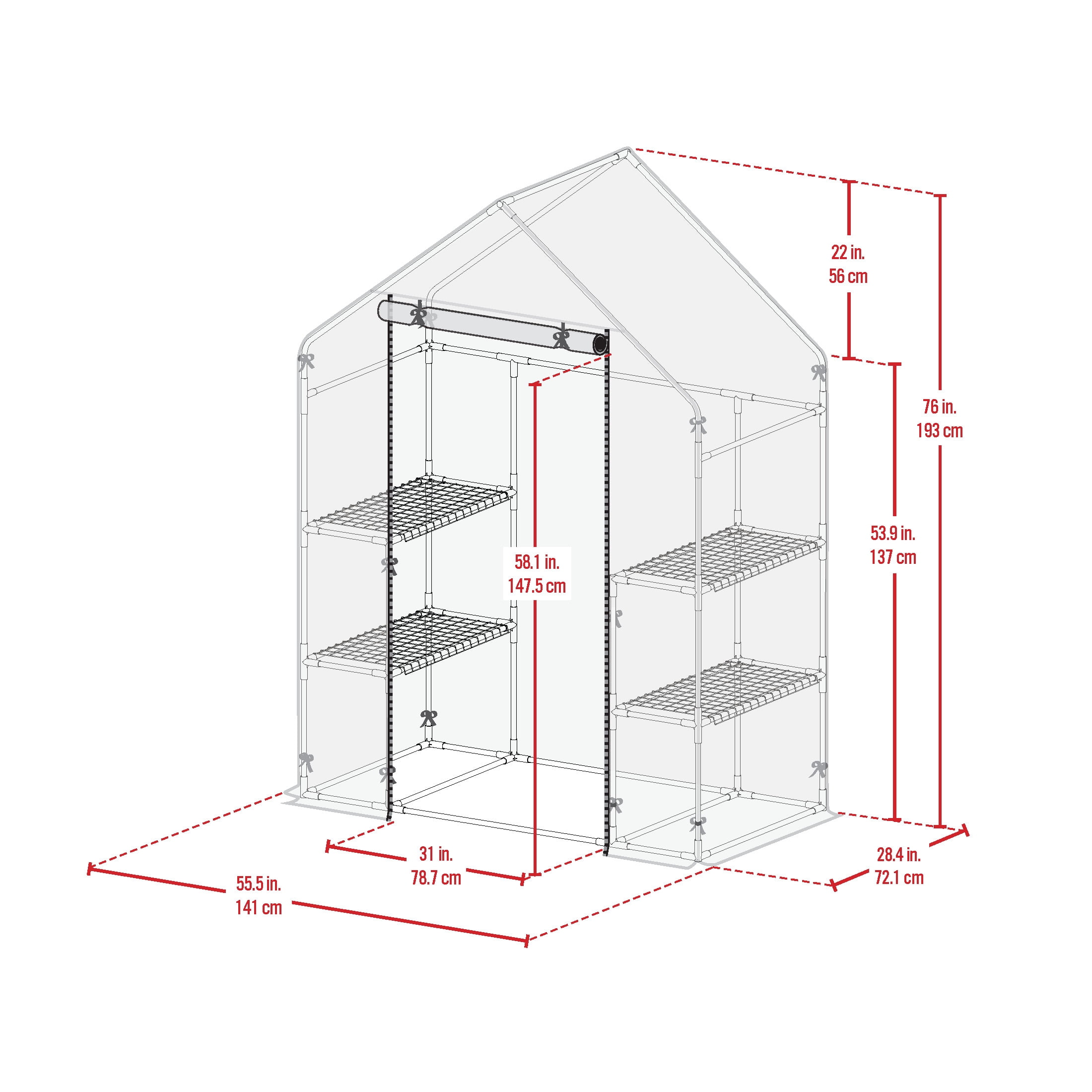 ShelterLogic Miracle-Gro® Clear Mini Greenhouse
