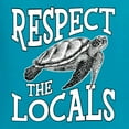 thumbnail image 6 of Wild Bobby Respect The Locals Save Our Oceans Turtle Animal Lover Men Graphic Tee, Light Turquoise, Small, 6 of 6