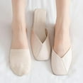 thumbnail image 5 of 5 Pairs Non Skid Toe Topper Socks Toe Liner Half Socks No Show Socks Toe Cover Socks No Slip Invisible Socks for Women Nude color, 5 of 6