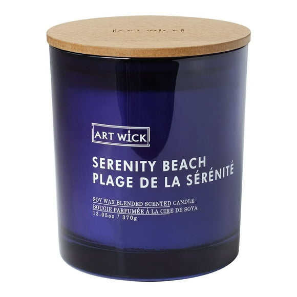 Art Wick 13.05oz Serenity Beach Soy Wax Blended Scented Candle,1 wood wick, · 13.05oz<br>· 370g<br>· 1 pack