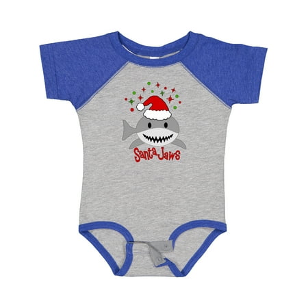 

Inktastic Santa Jaws Cute Christmas Shark in Santa Hat Gift Baby Boy or Baby Girl Bodysuit