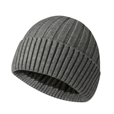 HNMKIU Hats for Men and Women Winter Windproof Earflap Cap Cold Weather Warm Solid Color Headwear for Unisex Everyday Outdoor Use Grey One Size