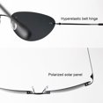 thumbnail image 4 of ZheElen Stay Comfortable With Matrix Style Sun Glasses Flexible Frame Polarized Lens Comfortable To Wear black 1Set, 4 of 6