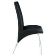 thumbnail image 6 of ACME Pervis Faux Leather Upholstered Side Chair in Black and Chrome, 6 of 6