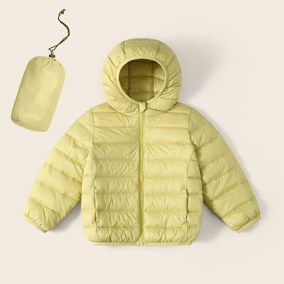 Sentuca Kids Jackets Thick Warm Puffer Jackets for Girls Boys Long Sleeve Casual Winter Coats with Pockets Hooded