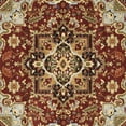 thumbnail image 3 of SAFAVIEH Lyndhurst Miranda Traditional Bordered Area Rug, Red/Black, 8' x 8' Square, 3 of 7