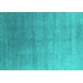 thumbnail image 1 of Ahgly Company Machine Washable Indoor Rectangle Oriental Turquoise Blue Industrial Area Rugs, 2' x 3', 1 of 4