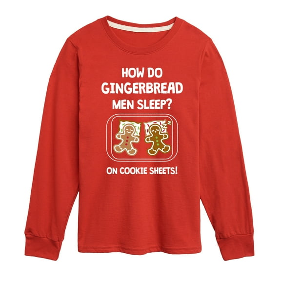 Instant Message - Gingerbread Men Cookie Sheets Christmas - Toddler & Youth Long Sleeve Graphic T-Shirt