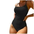 thumbnail image 2 of Aloohaidyvio One Shoulder One Piece Swimsuit for Women Tummy Control Bathing Suits Modest Full Coverage Keyhole Swimwear,Womens Bathing Suits 2024 XL, 2 of 3