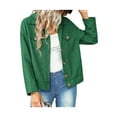 thumbnail image 3 of SAYOO Chaqueta de manga larga para mujer, abrigo ajustado con cuello vuelto y botones de color liso, prendas de vestir exteriores informales de estilo callejero simple SAYOO  S M L XL, 3 of 8