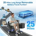thumbnail image 2 of GOKEEP Light Weight 4 Wheels Mobility Scooter for Seniors, Electric Folding Wheelchair Device for Travel, with LED Headlights and Basket, Blue, 2 of 8