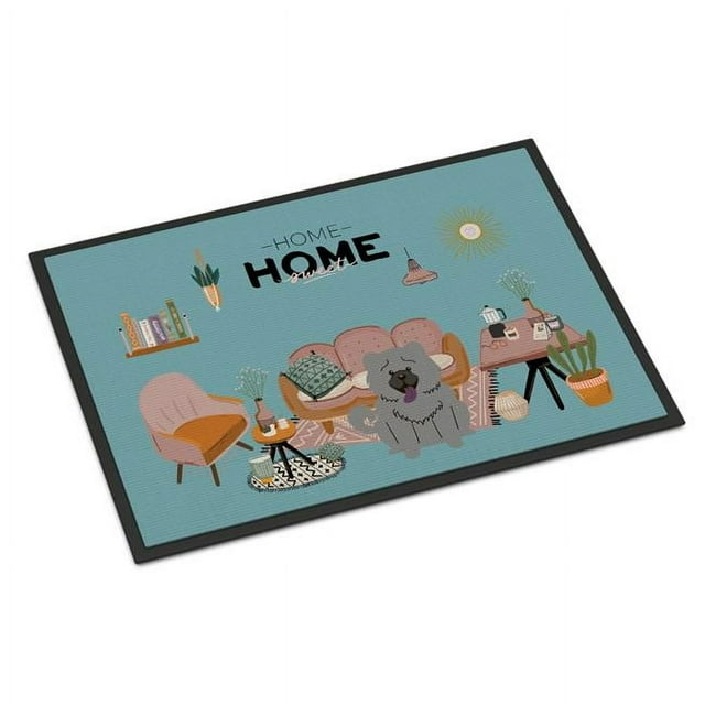 Carolines Treasures CK7984MAT Tapis Intérieur Ou Extérieur 18 x 27 Po. Bleu Chow Chow Sweet