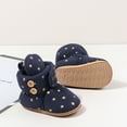 thumbnail image 6 of TAIAOJING Baby Girls Boys Star Print Booties Soft Non- Sole Winter Warm Cozy Toddler First Crib Shoes Cute Footwear 9-18 Months, 6 of 9