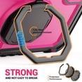 thumbnail image 6 of Case for Lenovo Tab M11 2023 TB-330FU/Xiaoxin Pad 2024 11 inch TB-331FC, 360 Rotating Stand Handle Shoulder Strap Heavy Duty Shockproof Cover, Rose PC, 6 of 7