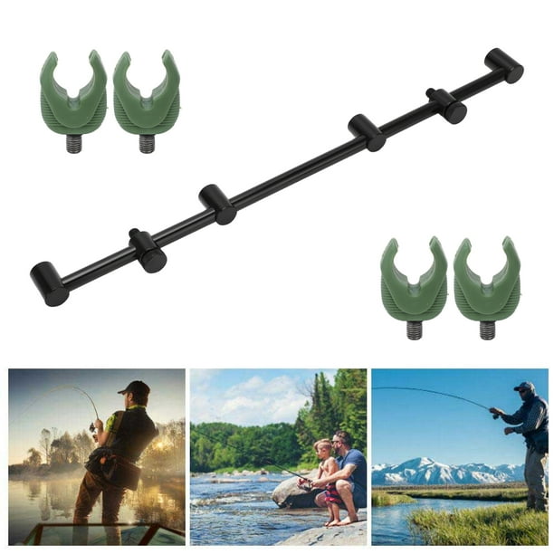Fishing Rod Pod Stand Holder, Wear Resistant Green High Strength Fishing  Rod Crossbar Bracket For Rivers 4 Heads 45cm Bracket + 4 Head 