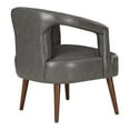 thumbnail image 6 of Mason Accent Reception Chair in Pewter Gray Faux Leather, 6 of 8