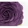 thumbnail image 3 of Fennco Styles Eva's Flower Garden Decorative Throw Pillow Case - 13 inches Round (Violet, 13" Case Only), 3 of 7