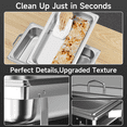 thumbnail image 4 of Chafing Dishes for Buffet: KScocina 4 Pack 9QT Stainless Steel Rectangular Chafing Dish Set, Full Size Food Warmers for Catering, Parties, Wedding，Silver, 4 of 7