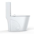 thumbnail image 2 of Ataucjin Elongated Toilet for Bathrooms, One-Piece Toilet with Soft Close Seat, Powerful & Quiet Left Side Trip Lever Flush 1.28 GPF, Ceramic Crisp White 12" Rough-In, 2 of 7