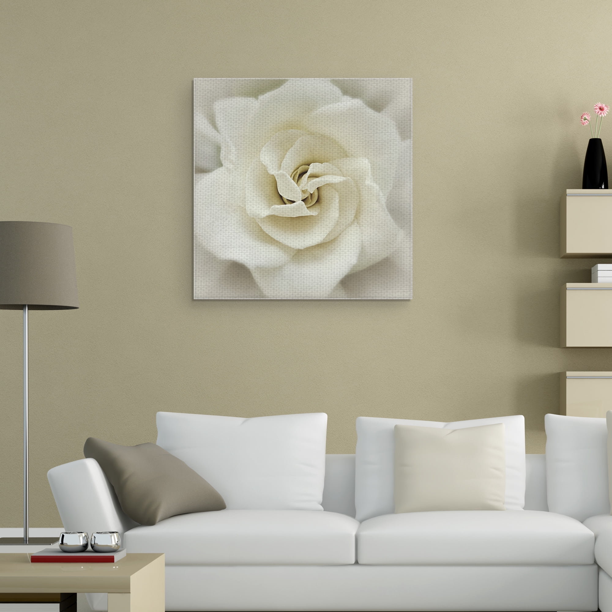 Masterpiece Art Gallery Faded Gardenia By Rebecca Swanson Canvas Art Print 24" x 24"