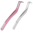 thumbnail image 3 of Miangastore 2pcs Stainless Steel Lash Tweezer Convenient Lash Applicator Small Eyelash Tool Women Supply, 3 of 8