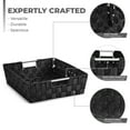 thumbnail image 6 of Sorbus Set of 9 Large Storage Baskets for Organizing, Mesh Hand-Woven Basket, Linen Closet Organizers and Storage, Organizer Storage Baskets for Shelves, Organizers and Storage (Black), 6 of 7