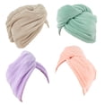 thumbnail image 1 of Paquete de 4 toallitas para envolver el cabello Express, pañuelos de microfibra, toallitas para envolver el cabello húmedo, secado rápido, 1 of 5