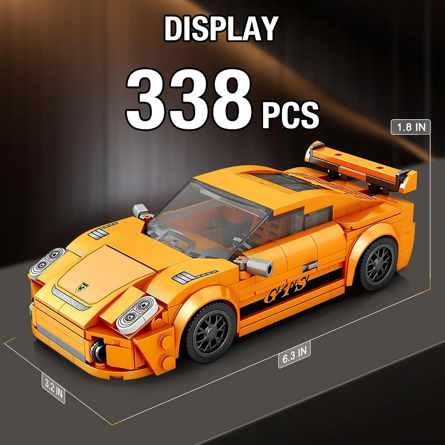 Speed Racing Cars Building Sets, Mini Sports MOC Cars Toy Set, 338 Pieces Collectible 911 Model Building Kit