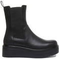 thumbnail image 2 of Vagabond Tara Women's Chunky Sole Leather Boots With Elasticated Sides In Black Size 9, 2 of 6