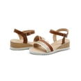 thumbnail image 4 of Sandalia Casual Doble Tira Brillante Abierta Color Camel beige 22.5, 4 of 7