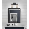 thumbnail image 3 of 516-2W-BK-G559-5ME Innovations Lighting Bridal Veil - 2 Light Bath Vanity-10 Inch Tall and 15 Inch Wide-Matte Black Finish-Mercury Glass Color, 3 of 3