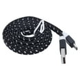 thumbnail image 2 of Cable plano trenzado de tela para cargador de datos Micro USB 2,0, 1m, para Samsung Galaxy, 2 of 3