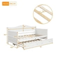 thumbnail image 7 of Sofa Bed, Wood Twin Size Caspian Daybed with Trundle , Standard Twin Bed Frame (White), 7 of 7