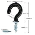 thumbnail image 2 of Unique Bargains 30pcs Cup Hooks 1/2 Inch Vinyl Coated Screw-in Ceiling Wall Thread Hooks Perfect for Indoor Outdoor Hanger Black, 2 of 7