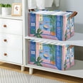 thumbnail image 2 of Yayeee Foldable Storage Basket for Shelves with Handles Waterproof Cloth Bins, Purple Window, 2 of 7