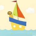 thumbnail image 2 of Vess, June Erica 15x15 White Modern Wood Framed Museum Art Print Titled - Sailboat Adventure II, 2 of 4