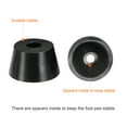 thumbnail image 3 of Uxcell Cutting Board Feet Non Slip Rubber Feet Bumpers with Screws 12 Set 1.54"x0.87", Black, 3 of 6