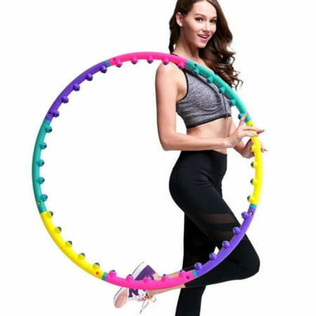 Fitness Hula Hooping 2lb, Weighted Exercise Hoop for Adults Kids, Adjustable 8 Detachable Sections Weight Loss Fitness Hoop for