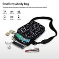 thumbnail image 7 of HELLHERO Small Crossbody Purse Leakproof Polyester Adults 4.33"x1.97"x7.09" for Travel Daily Use, Dense White Cat Silhouettes, 7 of 7