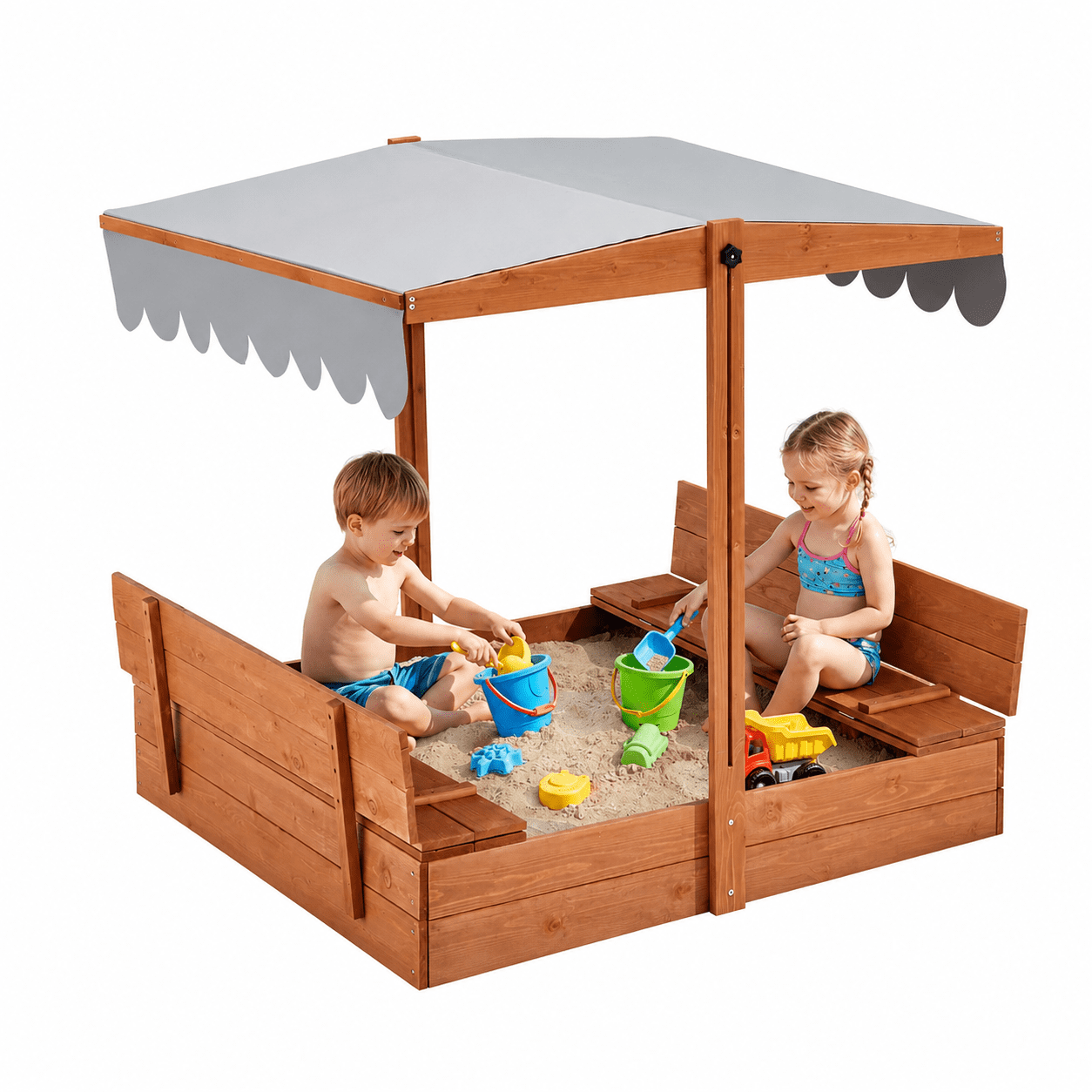 Woodland 2-in-1 Sandbox & Garden Planter, 48.5