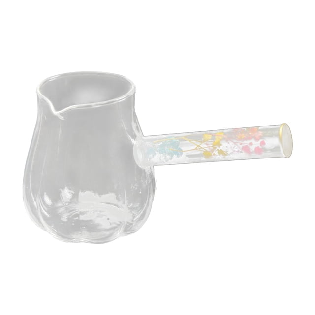 veasfak Pichet en Verre Transparent avec Poignée Confortable à Tenir Bouilloire en Forme de Citrouille