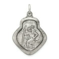 thumbnail image 3 of Primal Silver Sterling Silver Antiqued Saint Christopher Medal on 18-inch Cable Chain, 3 of 7