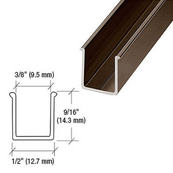 CRL S1F7200RBEXT Oil Rubbed Bronze 72" Snap-In Filler Insert for Shower Door Header