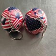thumbnail image 2 of 4x4cm Keychain Creative Metal Painting Motorcycle Helmet Fashion Car Personality Pendants - American Flag, 2 of 3