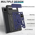 thumbnail image 3 of For Google Pixel 6 Case with Screen Protector,  Shockproof with 360° Kickstand [Military Grade] Protective Case for Google Pixel 6, Blue, 3 of 13