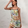 thumbnail image 3 of Ladies Elegant Sling Sleeveless Sexy Dress rose, 3 of 6